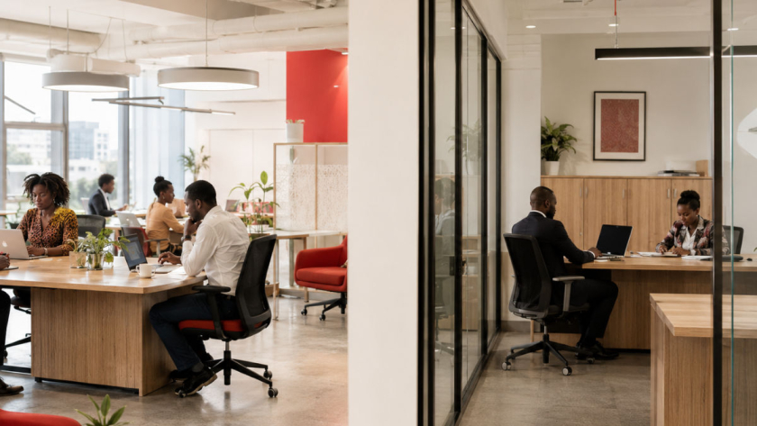espaço de coworking vs escritório tradicional